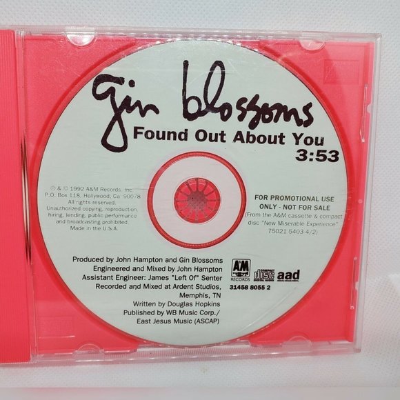 Relive the 90s with Gin Blossoms Found Out About You CD - Picture 1 of 5